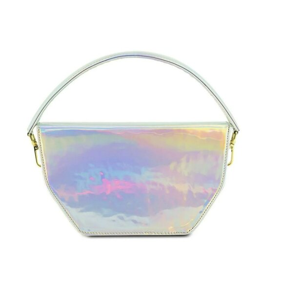 Anima Iris $625 Holographic Zoe Hand Bag Purse Designer Luxury - Picture 3 of 11